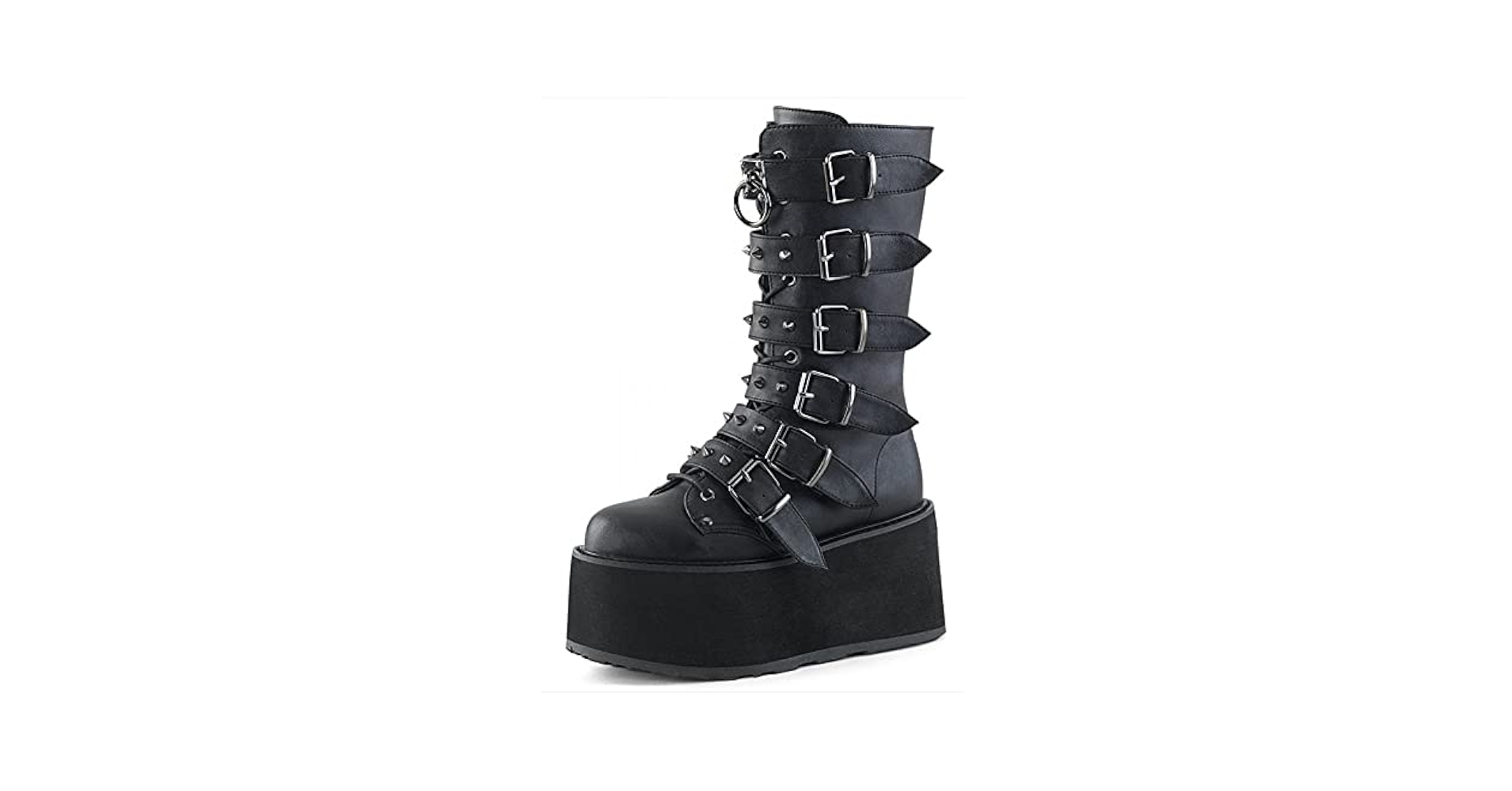 ちょびもん Amazon.com | AMINUGAL Punk Goth Mid Calf For Women Mid Heel